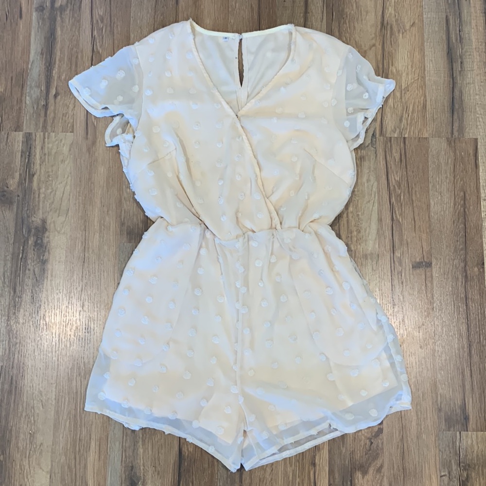 Off white/ blush romper